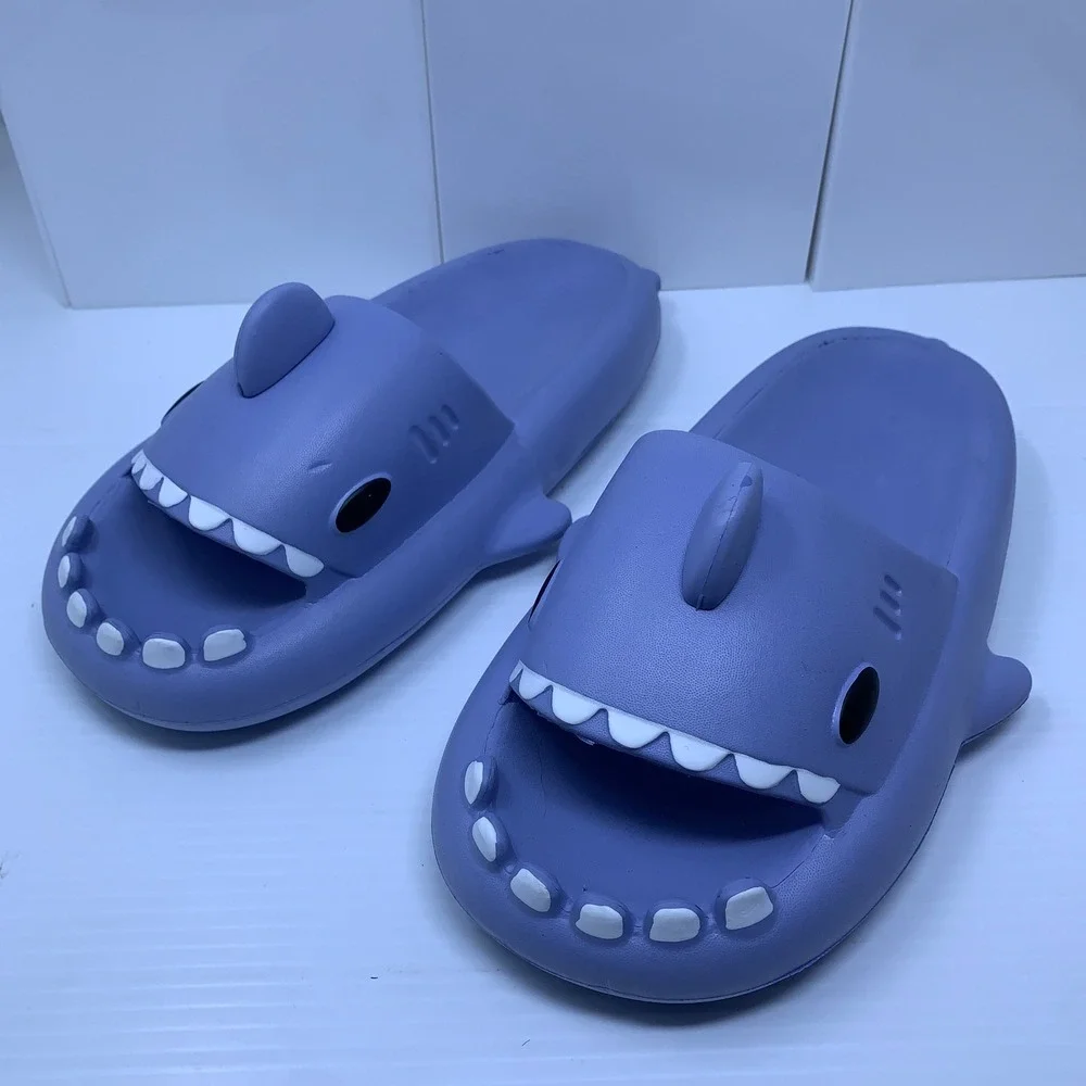 Unbranded Mens 10 Purple Shark Cloud EVA Foam Novelty Slide Sandals New